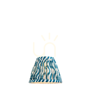 Lampskärm Endon Ripple Blå Tyg 16 cm E14 small 0
