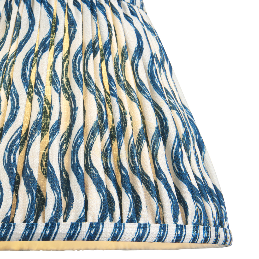 Utsikt Lampskärm Endon Ripple Blå Tyg E27 25 cm Lampskärm Endon Ripple Blå Tyg E27 25 cm