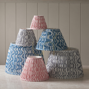 Lampskärm Endon Ripple Blå Tyg E27 25 cm 5 Lampskärm Endon Ripple Blå Tyg E27 25 cm small 5