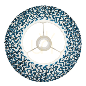 Veckad lampskärm Endon Ripple 111303 Marlin Blue Ø30 cm E27/B22 small 3