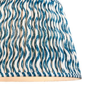 Lampskärm Endon Ripple 111305, mönstrat tyg Marlin Blue, konisk ø40/28 cm, höjd 27,5 cm, E27/B22 small 1