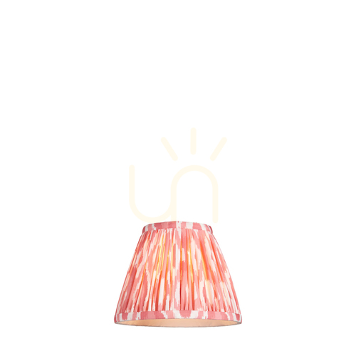 Kontrollera Endon Ikat korallrosa lampskärm i konstsilke 16 cm 111337