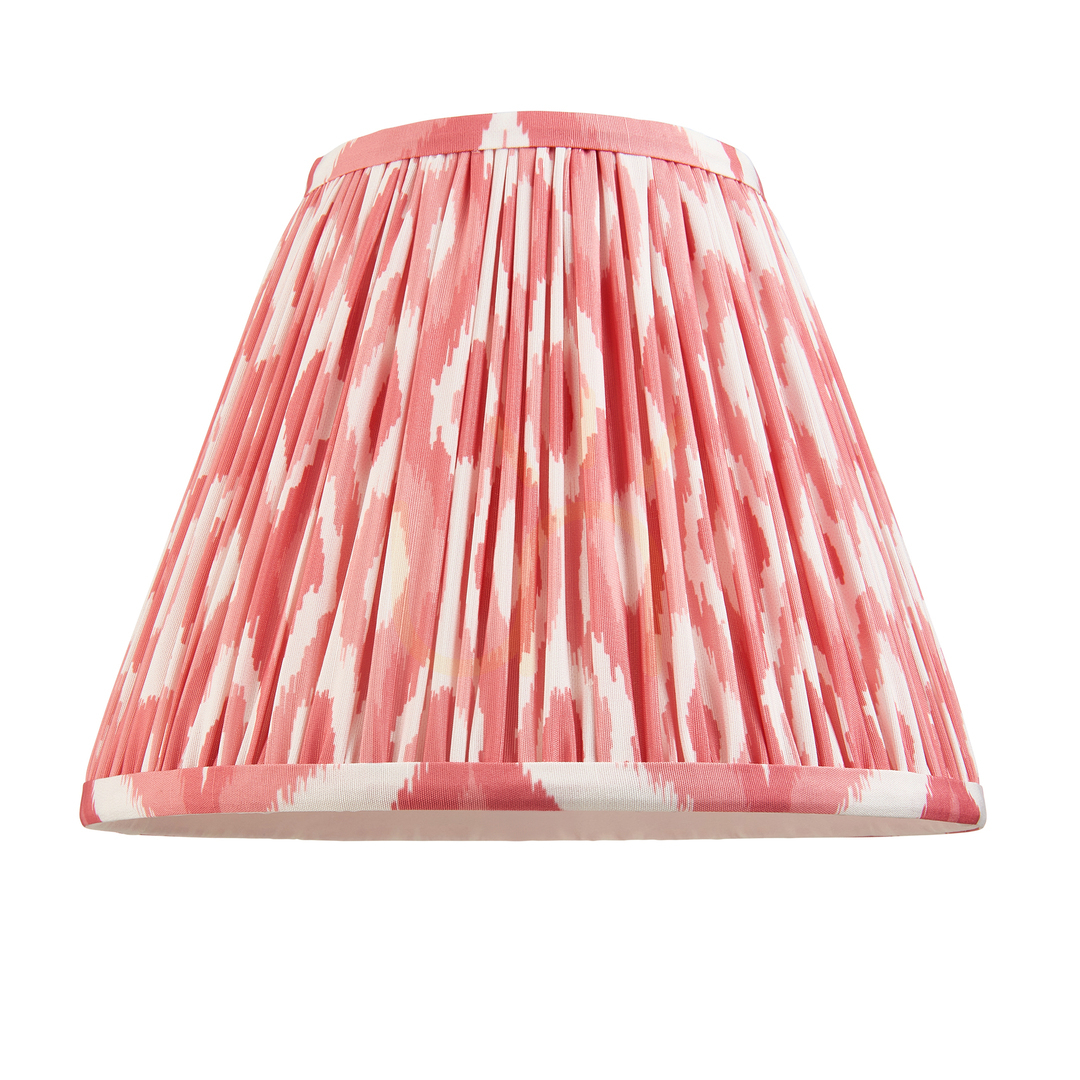 Visa Lampskärm Endon Ikat Korallrosa Tyg 25 cm E27 Lampskärm Endon Ikat Korallrosa Tyg 25 cm E27