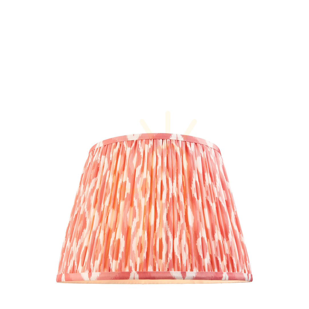 Kontrollera Lampskärm Endon Ikat Korallrosa Tyg 35 cm E27 Lampskärm Endon Ikat Korallrosa Tyg 35 cm E27