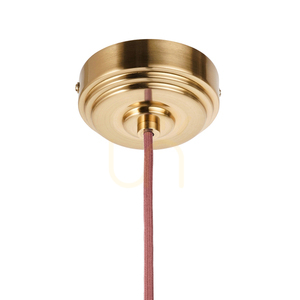 Endon Eltham pendellampa mässing röd kabel B22 small 3