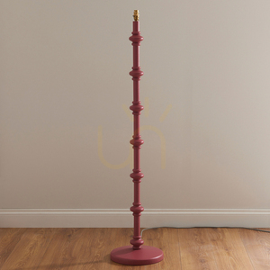 Stående lampa Endon Carnaby rosa trä stål mässing B22 138 cm small 1