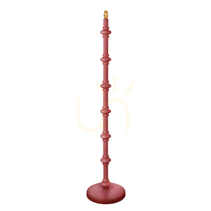 Stående lampa Endon Carnaby rosa trä stål mässing B22 138 cm small 0