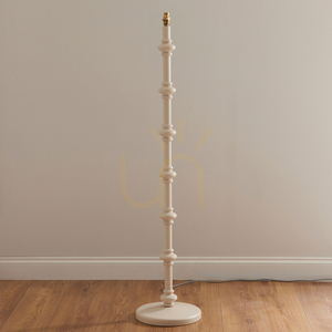 Golvlampa Endon Carnaby vit trä stål mässing 138 cm small 1