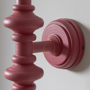 Vägglampa Endon Carnaby Pink i trä, stål och mässing small 4