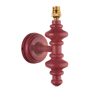 Vägglampa Endon Carnaby Pink i trä, stål och mässing small 0