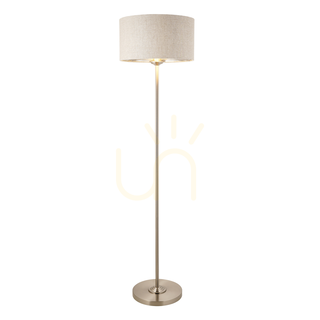 Kontrollera Stålampa Endon Highclere Beige E27 Tyg 150 cm Stålampa Endon Highclere Beige E27 Tyg 150 cm