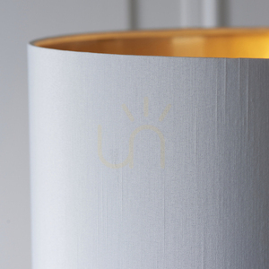 Endon Highclere golvlampa i antikmässing med vit skärm, E27, 150 cm small 5