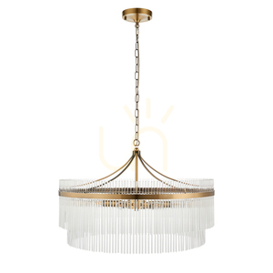 Pendellampa Endon Marietta Grand mässing 7 ljuspunkter E14 small 1
