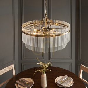 Pendellampa Endon Marietta Grand mässing 7 ljuspunkter E14 small 4