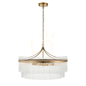 Pendellampa Endon Marietta Grand mässing 7 ljuspunkter E14 small 7