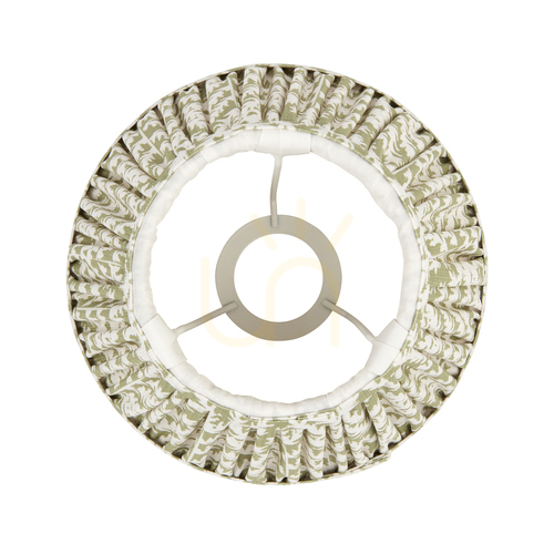 Kontrollera Endon Leaf grön veckad lampskärm i tyg, 20 cm, 112912