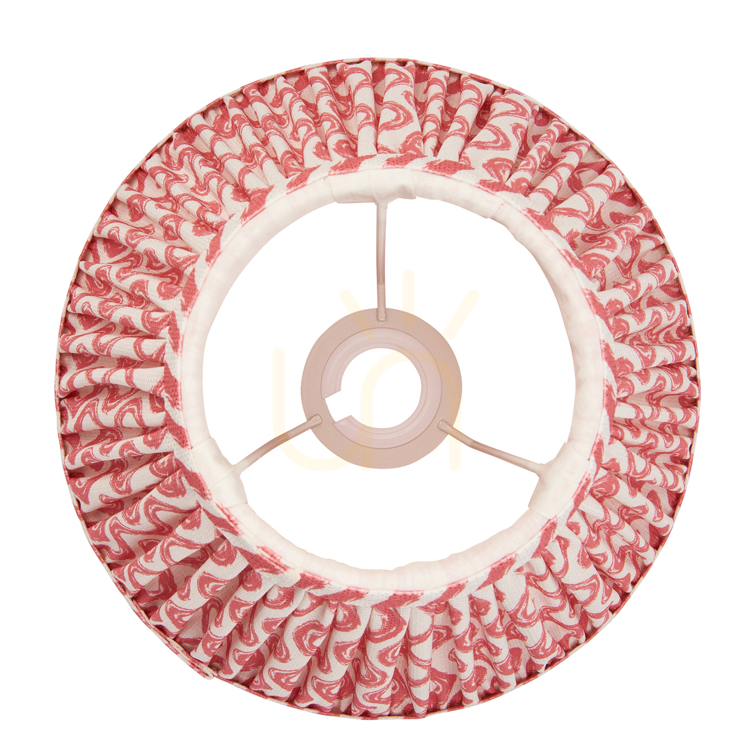 Display Lampskärm Endon Ripple Rosa Tyg 25 cm E27 Lampskärm Endon Ripple Rosa Tyg 25 cm E27