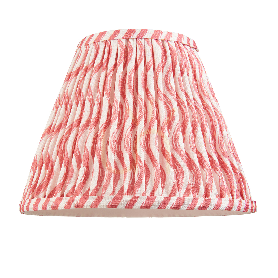 Visa Lampskärm Endon Ripple Rosa Tyg 25 cm E27 Lampskärm Endon Ripple Rosa Tyg 25 cm E27