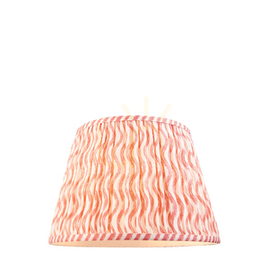 Endon Ripple korallrosa lampskärm i tyg 35 cm E27/B22 small 0