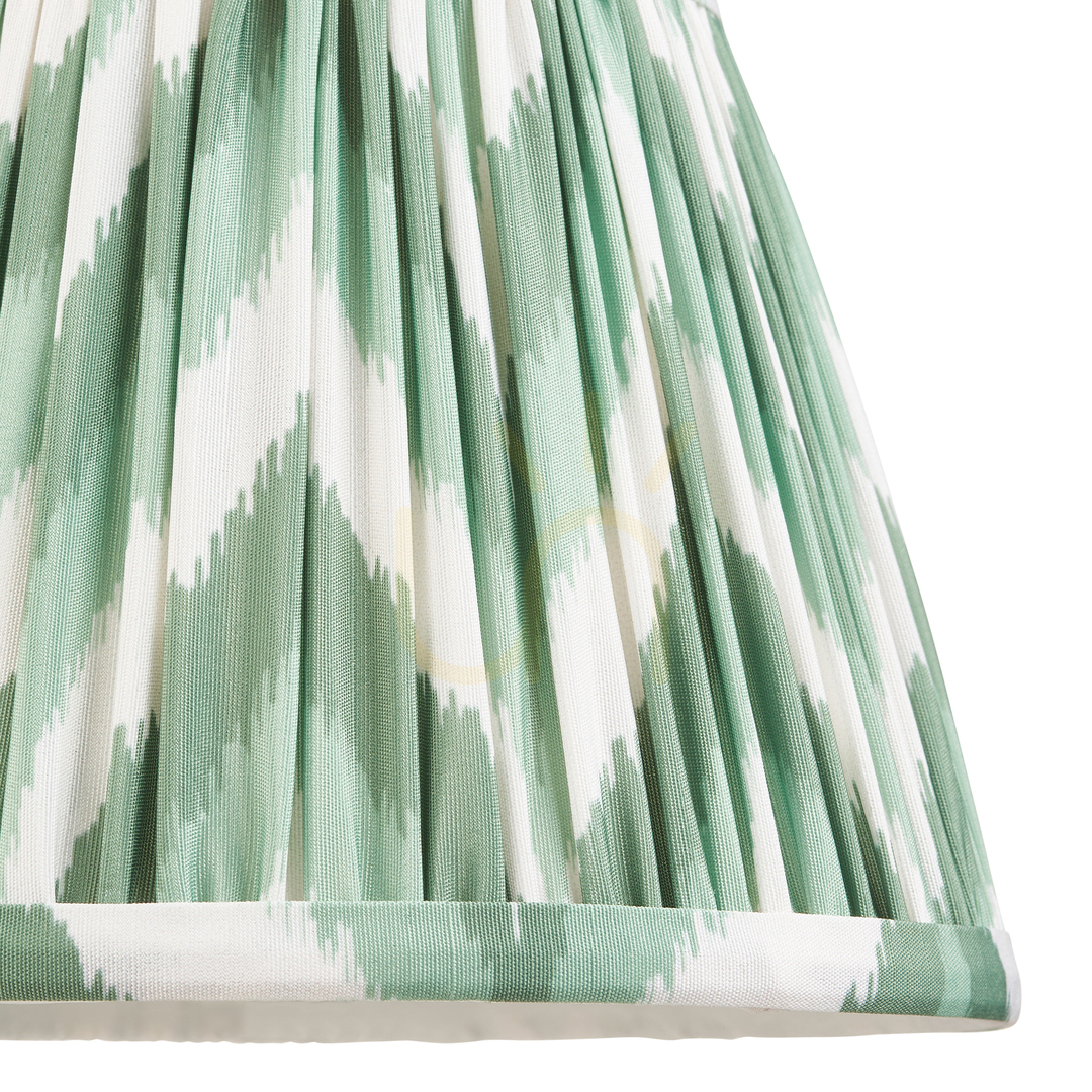 Förhandsvisning Lampskärm Endon Zigzag Grön Tyg E14 20 cm Lampskärm Endon Zigzag Grön Tyg E14 20 cm