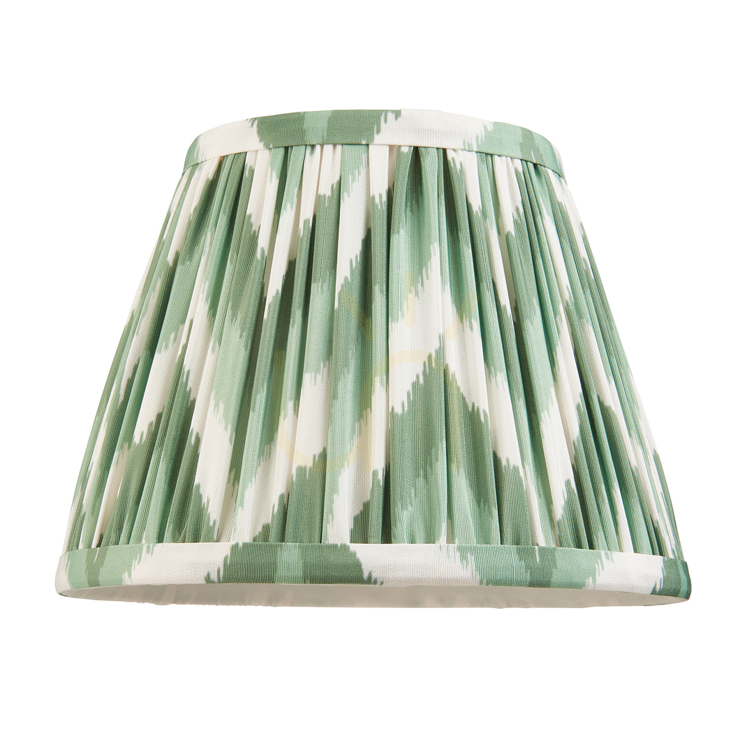 Visa Lampskärm Endon Zigzag Grön Tyg E14 20 cm Lampskärm Endon Zigzag Grön Tyg E14 20 cm