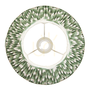 Lampskärm Endon Zigzag Cotswold Green tyg 30 cm E27 small 3