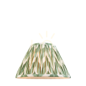 Lampskärm Endon Zigzag Cotswold Green tyg 30 cm E27 small 0