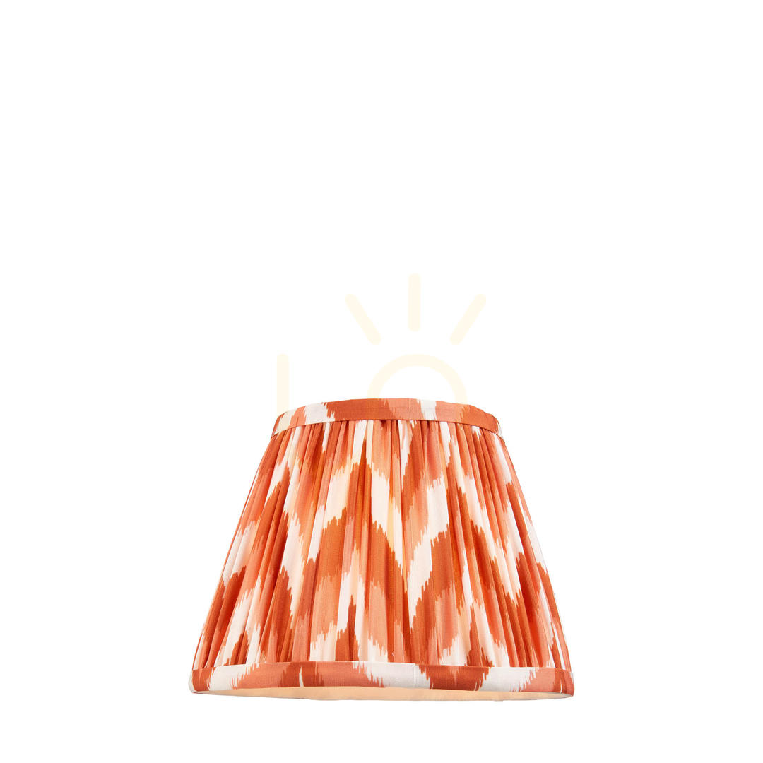 Kontrollera Lampskärm Endon Zigzag Orange tyg 14,5 cm 20 cm E14 Lampskärm Endon Zigzag Orange tyg 14,5 cm 20 cm E14