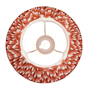 Lampskärm Endon Orange Aprikos Tyg E27 25 cm Zigzag small 3