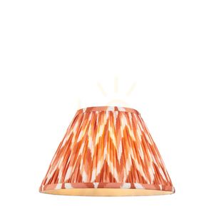 Endon Zigzag veckad lampskärm, aprikosorange, 30 cm small 0