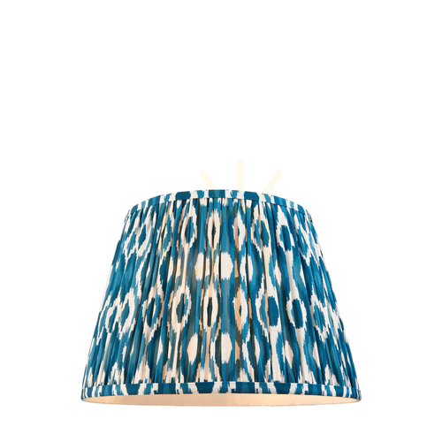 Kontrollera Endon Ikat 113092 blå lampskärm, 35 cm, E27/B22