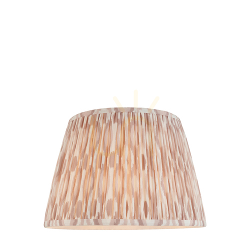 Kontrollera Endon Ikat beige plisserad lampskärm 35 cm E27/B22