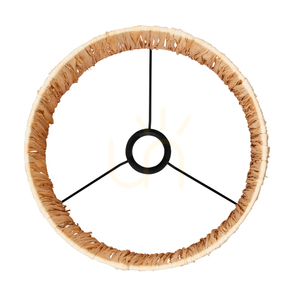 Lampskärm Endon Raffia svart naturfiber E27 20 cm small 3