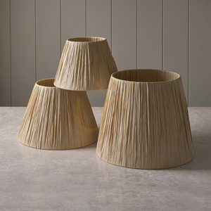Lampskärm Endon Raffia svart naturfiber E27 20 cm small 5