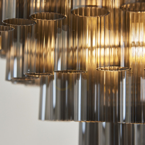 Pendant Light Endon Toulouse Grå 12-Ljus G9 Stål Glas 50 cm small 7
