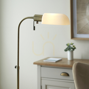 Stående lampa Endon Apotek Mässing E27 stål 110-140 cm small 3