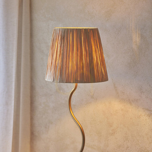 Endon Wriggle golvlampa mässing raffia E27 small 4