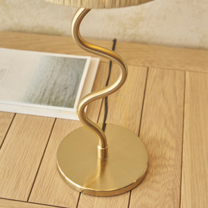 Bordslampa Endon Wriggle mässing naturfiber E14 45,7 cm small 5