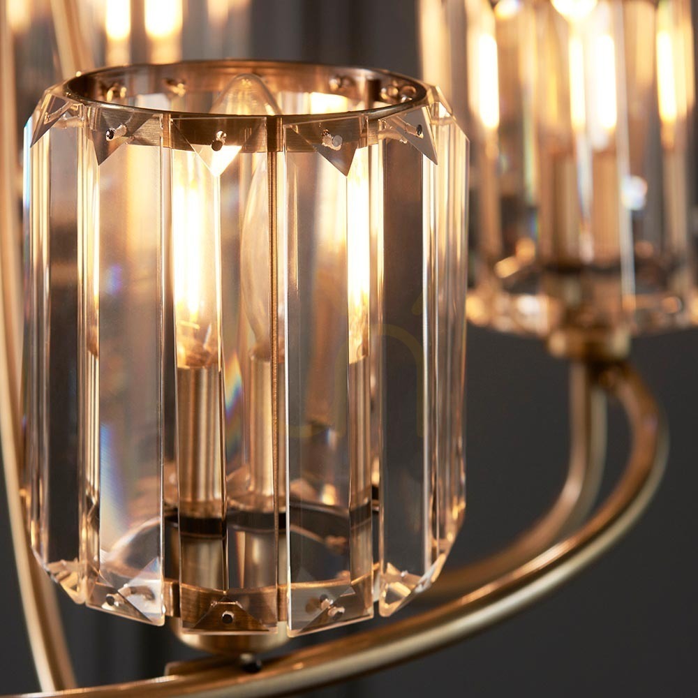 Förhandsvisning Taklampa Endon Berenice mässing 5-ljus E14 glas 鋼 Taklampa Endon Berenice mässing 5-ljus E14 glas 鋼