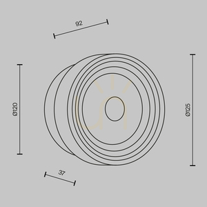 Vägglampa OLO MOD493WL-L6PTK2 Maytoni small 4