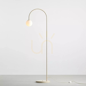 Aldex Una Cream golvlampa, krämfärgad, 157 cm, 1116A9 small 1