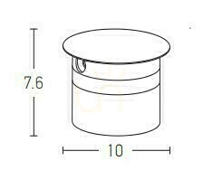 Basenhet med LED-ljus Zambelis 19152 för 24V Plug & Play-systemet, 3 W, 285 lm, 3000 K, svart, ø10 cm small 1