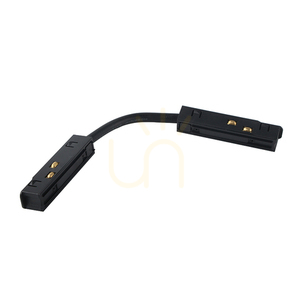 Zambelis L-formad flexibel koppling med kabel för 48 V magnetskena 20105 svart small 0