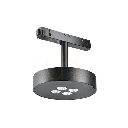 Kontrollera Magnetisk strömskenelampa 12W 3000k 48V aluminium svart ZAMBELIS