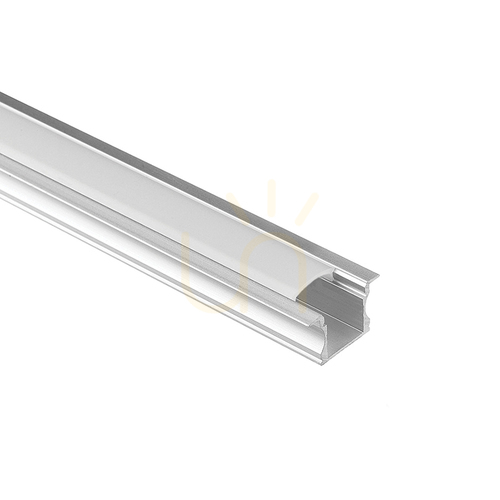 Kontrollera Infälld LED-profil Zambelis 20194, naturfärgad aluminium, 2 m, med opalt PC-skydd