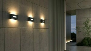 Utomhusvägglampa Lutec ARTEO LED 12W grå aluminium 5117002454 small 3
