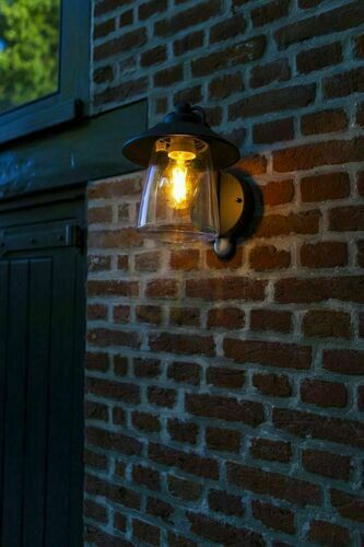 Kontrollera Vägglampa för utomhusbruk Lutec CATE svart aluminium 22 cm 5264207213