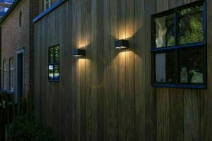 Vägglampa utomhus Lutec Gemini LED 10,5W grå aluminium 5117101118 small 2