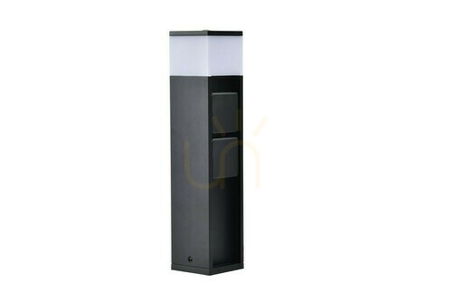 Kontrollera Outdoor Post Light Lutec Mains svart LED 36,7 cm 7202203012