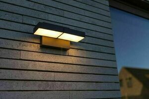 Vägglampa utomhus Lutec TWISTO LED 13W grå aluminium 5116303118 small 3